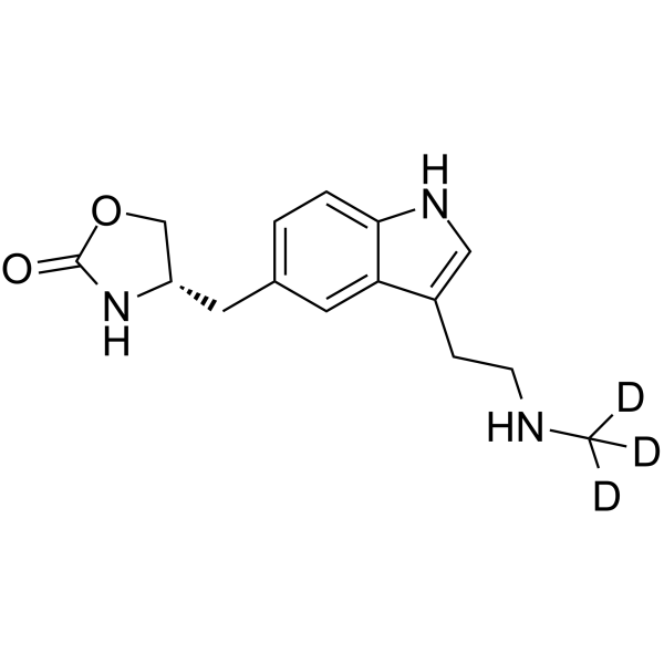 N-Desmethyl Zolmitriptan-d3结构式