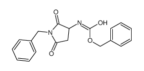 1-N-苄基-3-(N-Cbz)氨基-2,5-二酮吡咯烷结构式