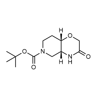 Tert-butylcis-3-oxo-4,4a,5,7,8,8a-hexahydropyrido[4,3-b][1,4]oxazine-6-carboxylate Structure