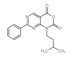 1-异戊基-7-苯基-1H-嘧啶并[4,5-d][1,3]噁嗪-2,4-二酮结构式