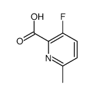 3-氟-6-甲基吡啶-2-羧酸结构式