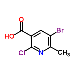 5-Bromo-2-chloro-6-methylnicotinic acid Structure