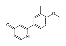 2-(4-methoxy-3-methylphenyl)-1H-pyridin-4-one结构式
