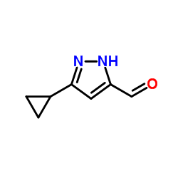 3-Cyclopropyl-1H-pyrazole-5-carbaldehyde Structure
