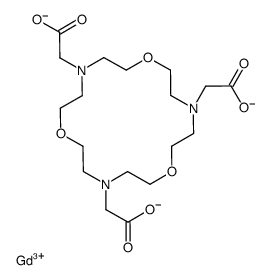 gadolinium-1,7,13-triaza-4,10,16-trioxacyclooctadecane-N,N',N''-triacetic acid结构式