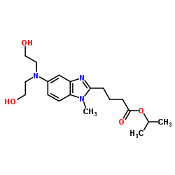 [1-甲基-2-(4’-丁酸异丙酯基)-5-N, N-二(2’-羟基乙基)]-1H -苯并咪唑结构式