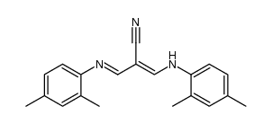 3-(2,4-dimethylphenylamino)-2-[(2,4-dimethylphenylimino)methyl]-acrylonitrile结构式