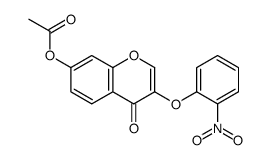 [3-(2-nitrophenoxy)-4-oxochromen-7-yl] acetate结构式