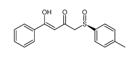 (+)(R) 1-(p-tolylsulfinyl) 4-phenyl 2,4-butanedione结构式