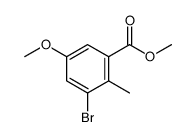 methyl 3-bromo-5-methoxy-2-methylbenzoate结构式