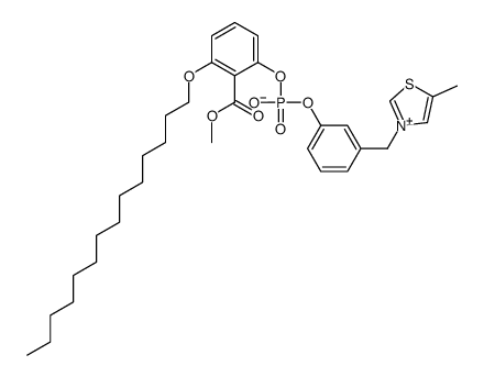 (2-methoxycarbonyl-3-tetradecoxyphenyl) [3-[(5-methyl-1,3-thiazol-3-ium-3-yl)methyl]phenyl] phosphate结构式