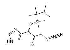 4-((1S,2S)-3-azido-2-chloro-1-(((2,3-dimethylbutan-2-yl)dimethylsilyl)oxy)propyl)-1H-imidazole结构式