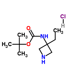 N-(3-乙基氮杂环丁烷-3-基)氨基甲酸叔丁酯盐酸盐结构式