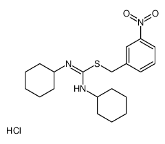 (3-nitrophenyl)methyl N,N'-dicyclohexylcarbamimidothioate,hydrochloride结构式