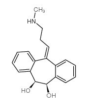 cis-10,11-Dihydro-5-[3-(methylamino)propylidene]-5H-dibenzo[a,d]cycloheptene-10,11-diol结构式