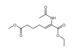 (1Z)-α-Ethyl ω-methyl 2-acetamido-2,3-didehydropimelate Structure