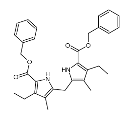 dibenzyl 4,4'-diethyl-3,3'-dimethyl-2,2'-pyrromethane-5,5'-dicarboxylate Structure