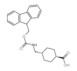 反-4-[[[[(9H-芴-9-基)甲氧基]羰基]氨基]甲基]环己烷甲酸结构式