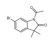 1-acetyl-6-bromo-3,3-dimethylindolin-2-one Structure