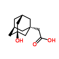3-Hydroxyadamantane-1-acetic acid Structure