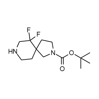 6,6-二氟-2,8-二氮杂螺[4.5]癸烷-2-羧酸叔丁酯结构式