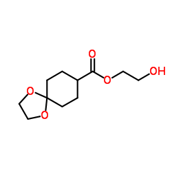 2-Hydroxyethyl 1,4-dioxaspiro[4.5]decane-8-carboxylate Structure