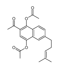 [3-acetyl-4-acetyloxy-7-(4-methylpent-3-enyl)naphthalen-1-yl] acetate Structure