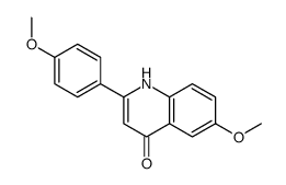 6-methoxy-2-(4-methoxyphenyl)-1H-quinolin-4-one结构式
