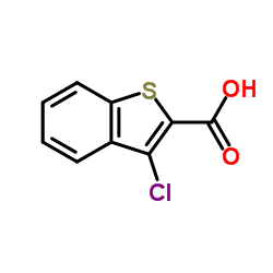 3-氯苯并[b]噻吩-2-甲酸结构式