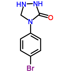 4-(4-溴苯基)-1H-1,2,4-三唑-5(4H)-酮结构式