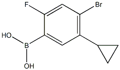 2-Fluoro-4-bromo-5-cyclopropylphenylboronic acid Structure