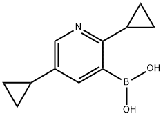 2,5-dicyclopropylpyridine-3-boronic acid Structure