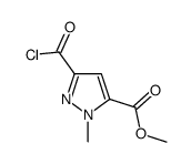 1H-Pyrazole-5-carboxylic acid, 3-(chlorocarbonyl)-1-methyl-, methyl ester (9CI)结构式