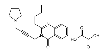 2-butyl-3-(4-pyrrolidin-1-ylbut-2-ynyl)quinazolin-4-one,oxalic acid Structure