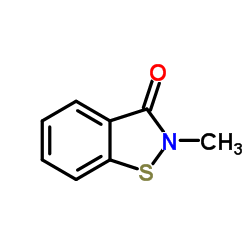 2-甲基-1,2-苯并异噻唑-3(2H)-酮结构式