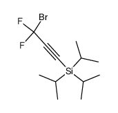 (3-bromo-3,3-difluoroprop-1-ynyl)(triisopropyl)silane结构式