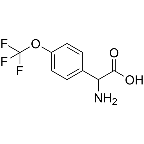 4-(三氟甲氧基)-DL-苯基甘氨酸结构式