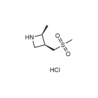 (2S,3S)-2-Methyl-3-((methylsulfonyl)methyl)azetidine hydrochloride Structure