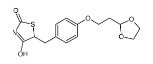 5-[[4-[2-(1,3-dioxolan-2-yl)ethoxy]phenyl]methyl]-1,3-thiazolidine-2,4-dione结构式