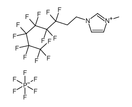 1-methyl-3-(3,3,4,4,5,5,6,6,7,7,8,8,8-tridecafluorooctyl)imidazol-1-ium,hexafluorophosphate Structure