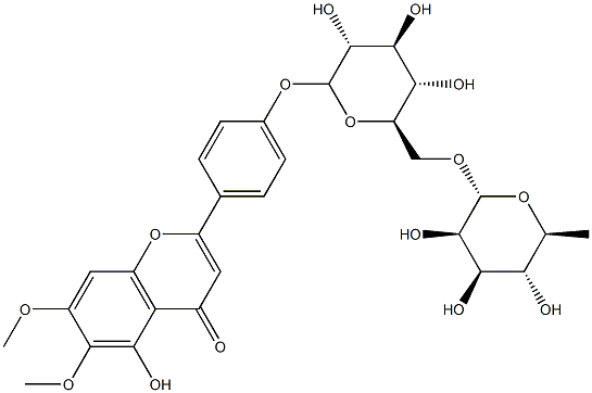 4'-[[6-O-(6-Deoxy-α-L-mannopyranosyl)-D-glucopyranosyl]oxy]-5-hydroxy-6,7-dimethoxyflavone picture