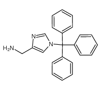 (1-三苯甲游基-1H-咪唑-4-基)甲胺结构式