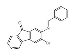 2-(benzylideneamino)-3-bromo-fluoren-9-one Structure