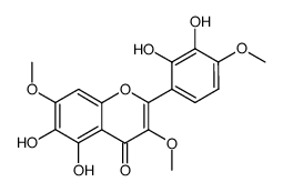 2-(2,3-Dihydroxy-4-methoxyphenyl)-5,6-dihydroxy-3,7-dimethoxy-4H-1-benzopyran-4-one Structure