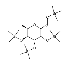 2,3,4,6-tetra-O-tetramethylsilyl-α-D-galactopyranosyl iodide Structure