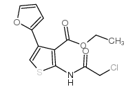 2-[(2-氯乙酰基)氨基]-4-(2-呋喃)-3-噻吩羧酸乙酯结构式