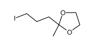 2-(3-iodopropyl)-2-methyl-1,3-dioxolane结构式
