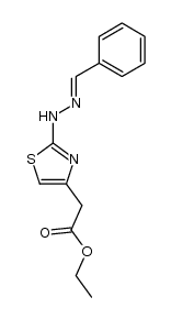 ethyl 2-benzylidenehydrazonothiazole-4-acetate Structure