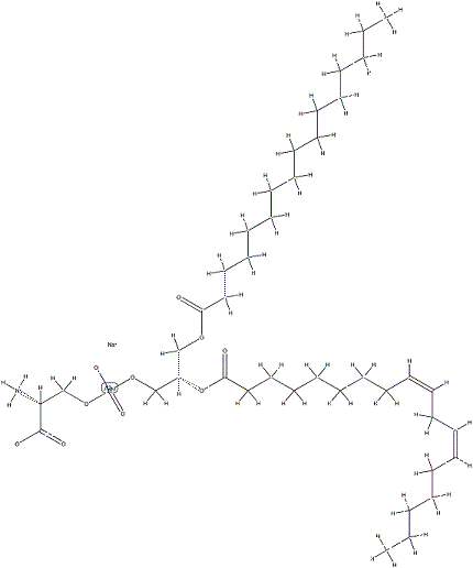 L-α-磷脂酰丝氨酸(大豆,99％)(钠盐)结构式
