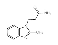 3-(2-methylbenzoimidazol-1-yl)propanamide结构式